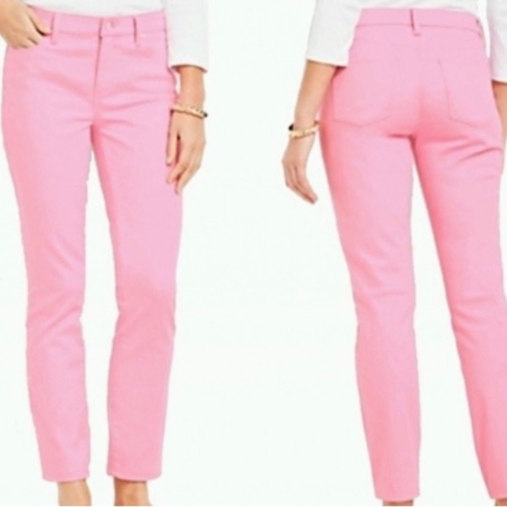Talbots Signature slim Crop pale Pink Jeans 1030 looks new belt loops pockets